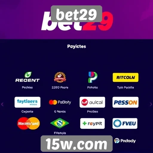 Opções de pagamento disponíveis no bet29